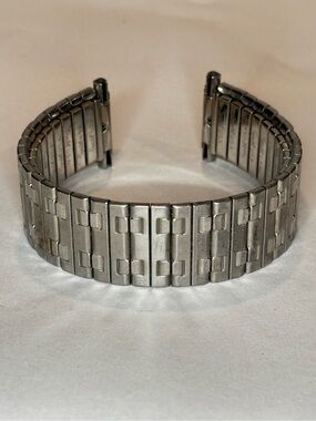Vintage Speidel USA Stainless Steel Expansion Watch Band 22mm Silver Tone